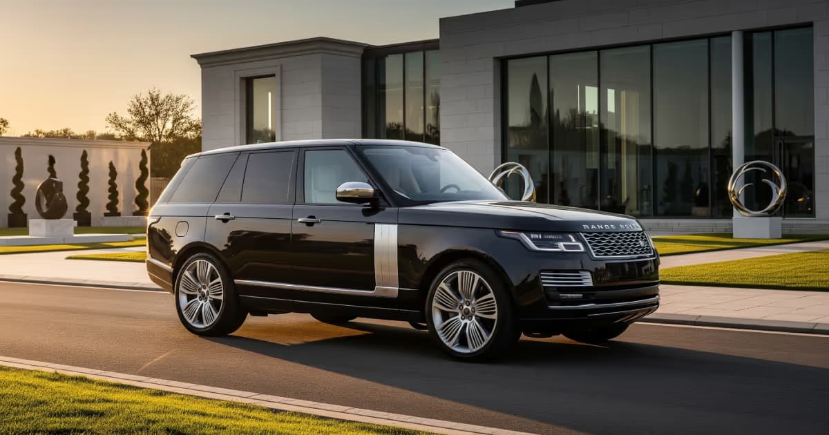 Luxury vehicle lineup ready for guests